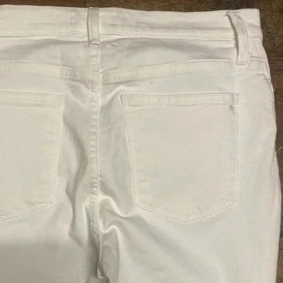 Madewell NWOT White Lightly Distressed High Rise Cropped Skinny Jeans Size 32P - Picture 8 of 8